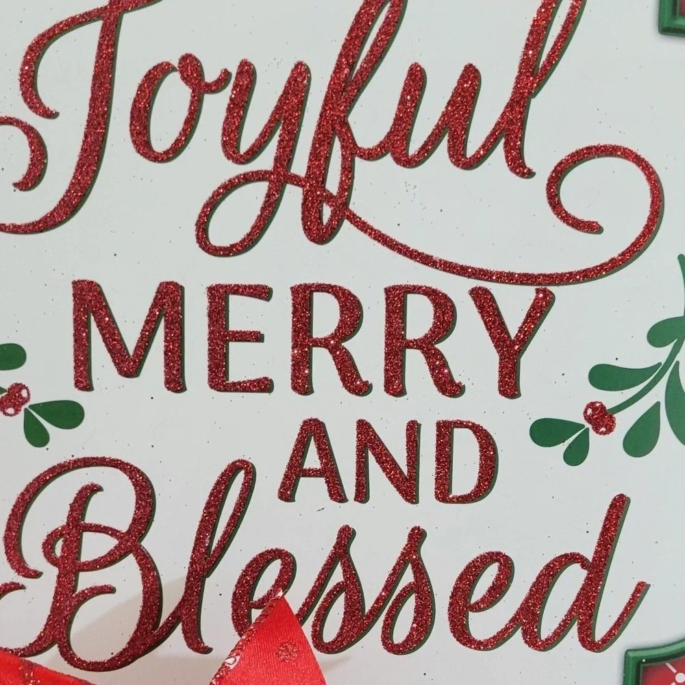 Blessed Christmas Holiday Door Decor wall decor Gift bright door decor